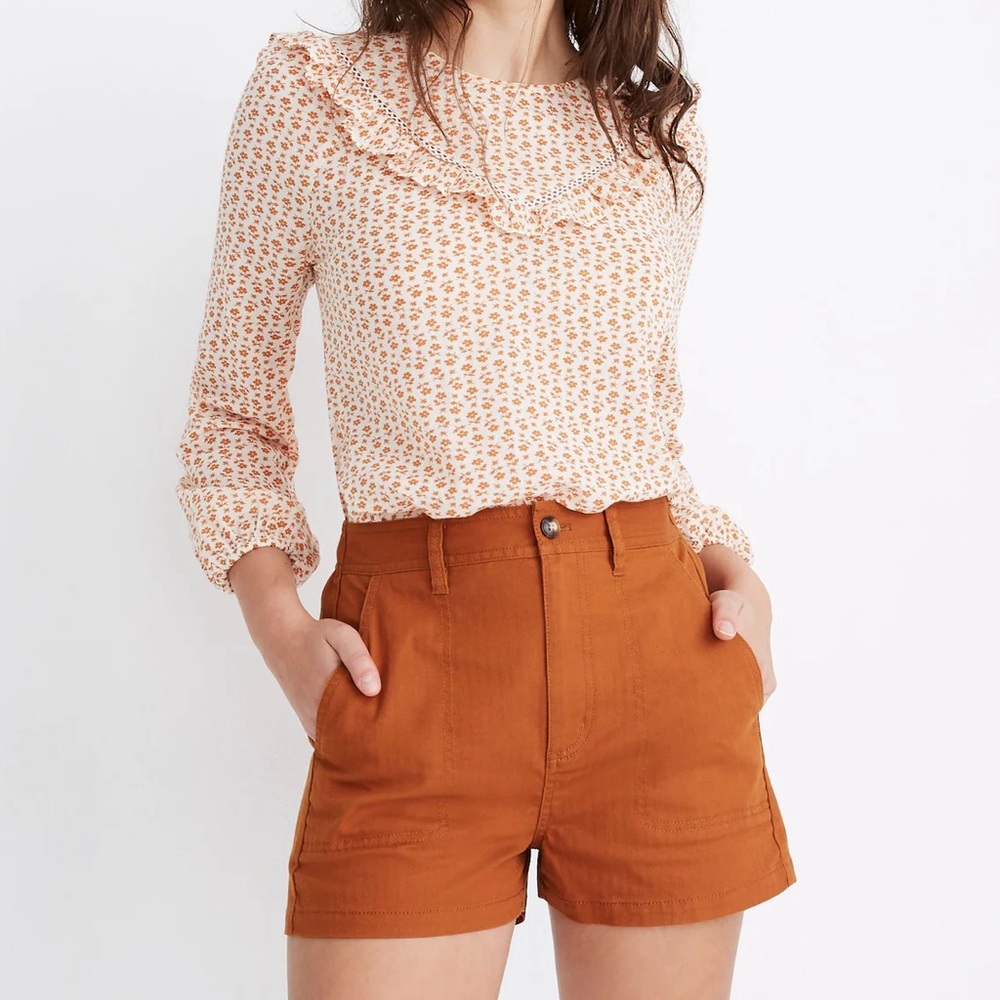 Madewell | Burnt Orange Camp Shorts